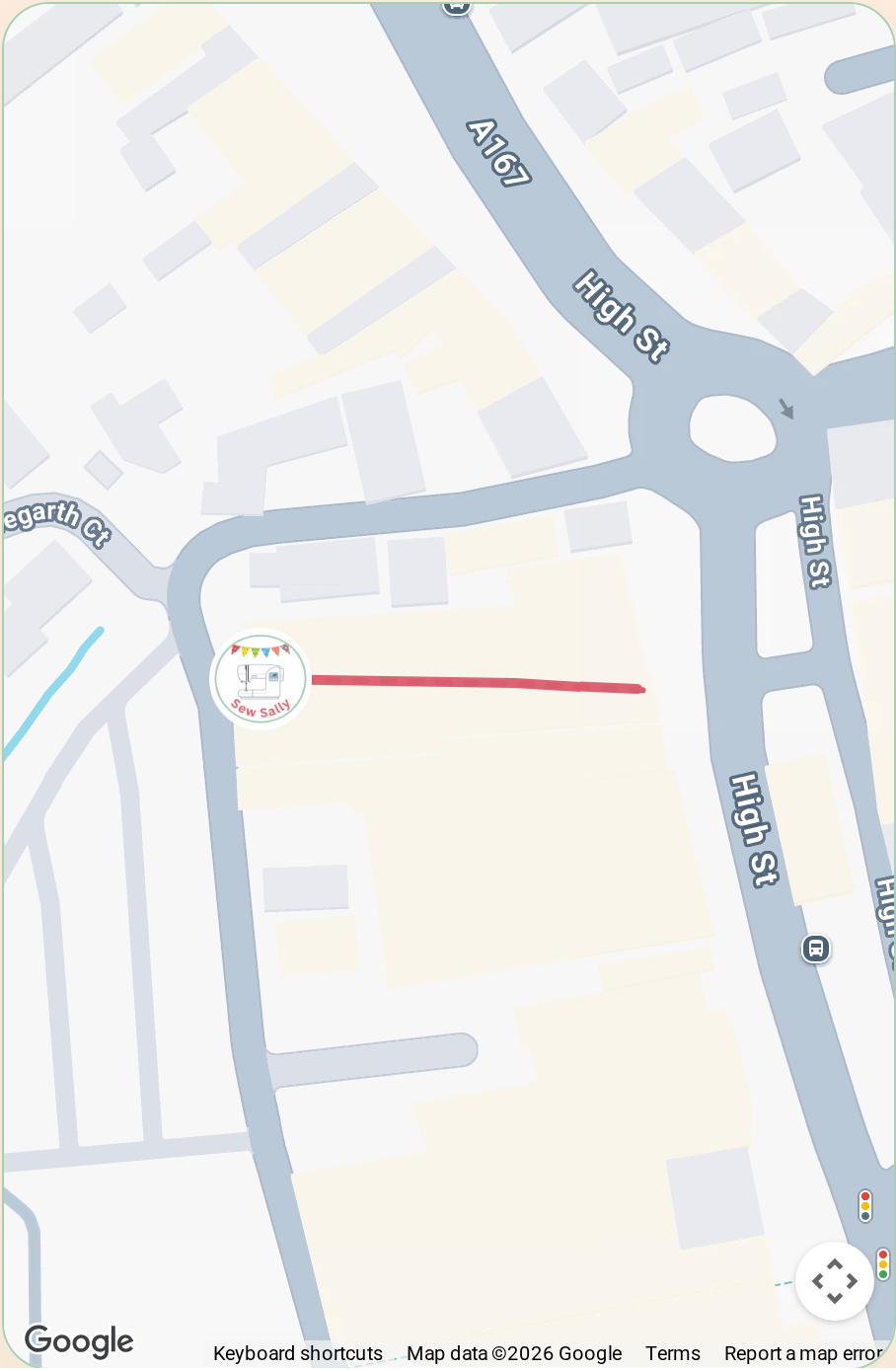 Map showing Garthway Arcade, High Street, Northallerton, DL7 8NS